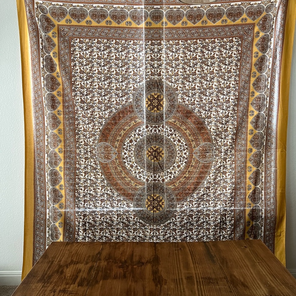 Urban Outfitters Gold and Gray Tapestry Wall Decor